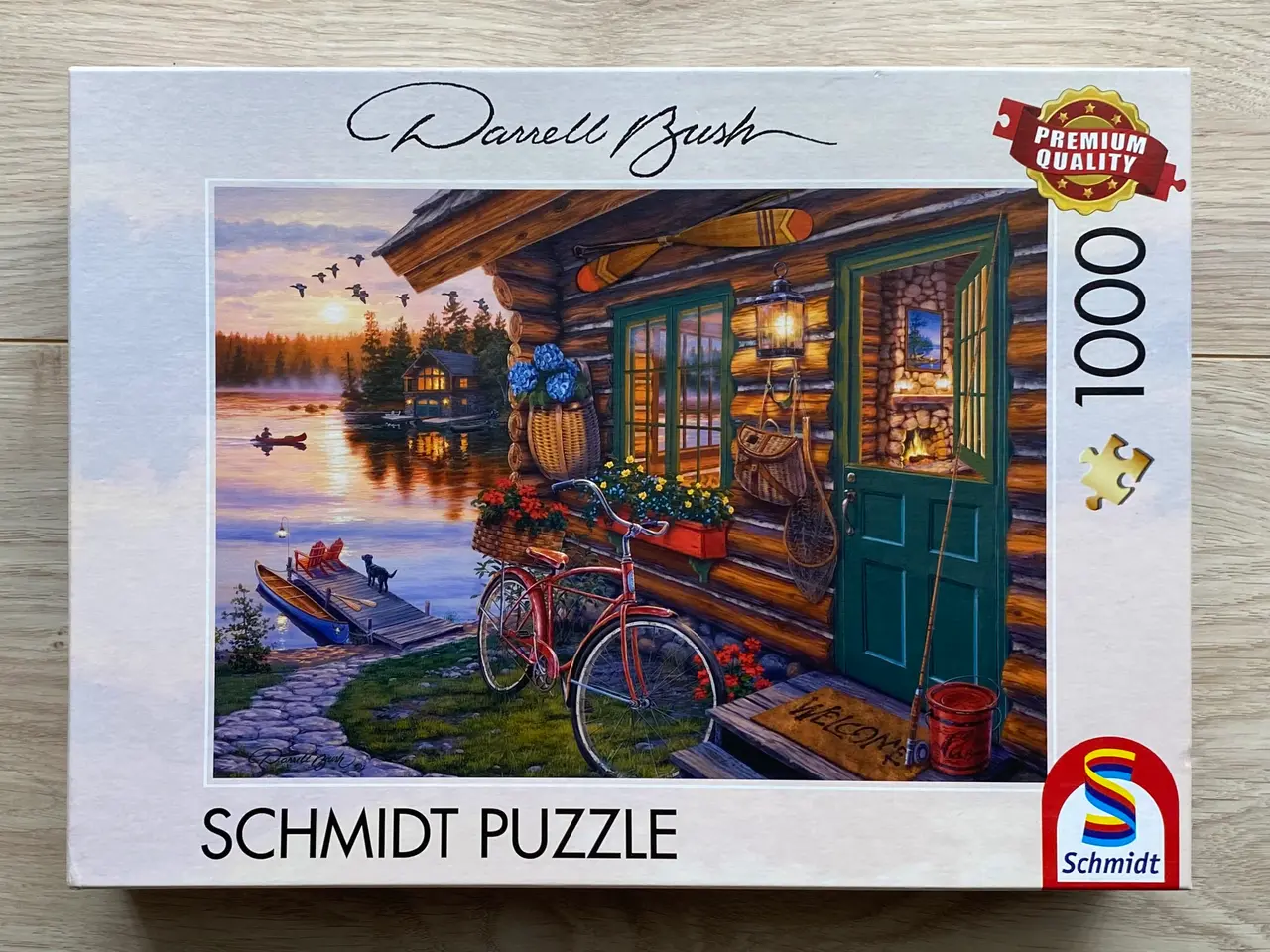 Billede 1 - Lakeside cabin with bike (Darrell Bush) 1000 brik