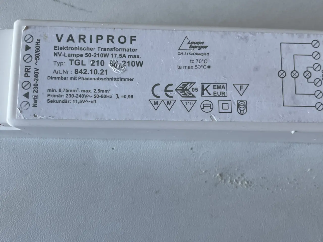 Billede 1 - tridonic Variprof TCL 2/18 elektronisk transformer