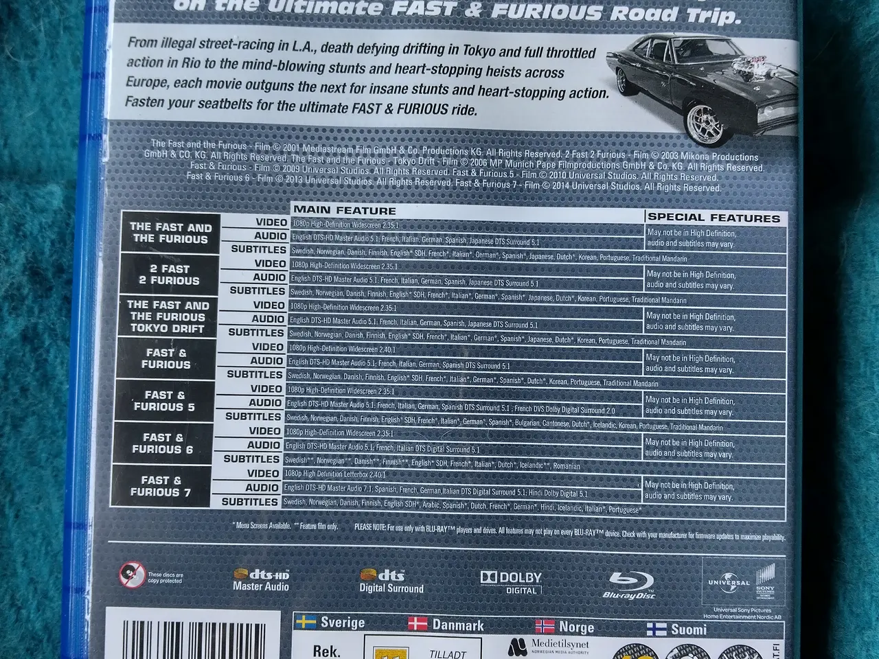 Billede 2 - Fast & Furious.  7 - Movie Collection