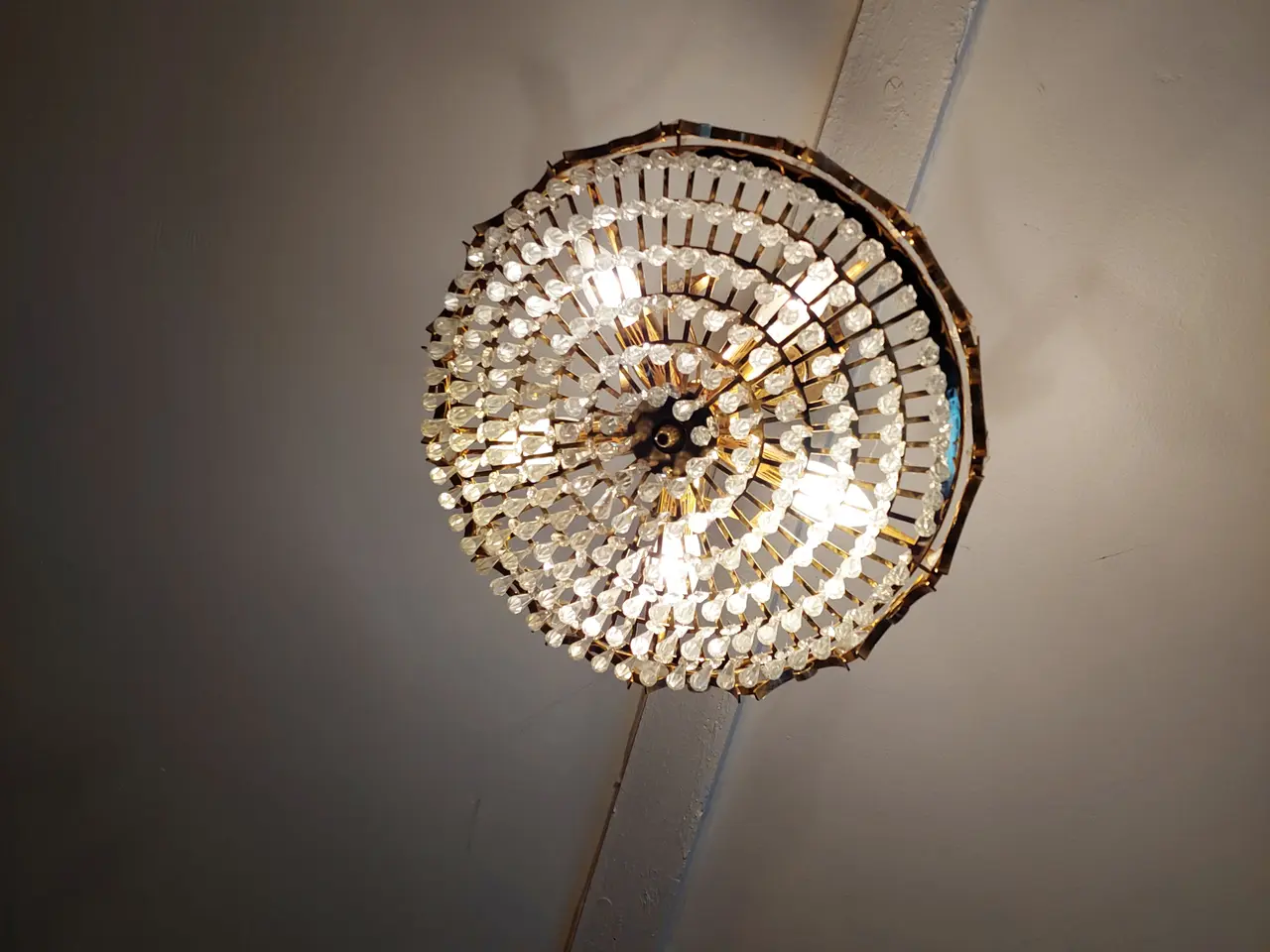 Billede 12 - Loftlampen, lysekrone med glas Prismer