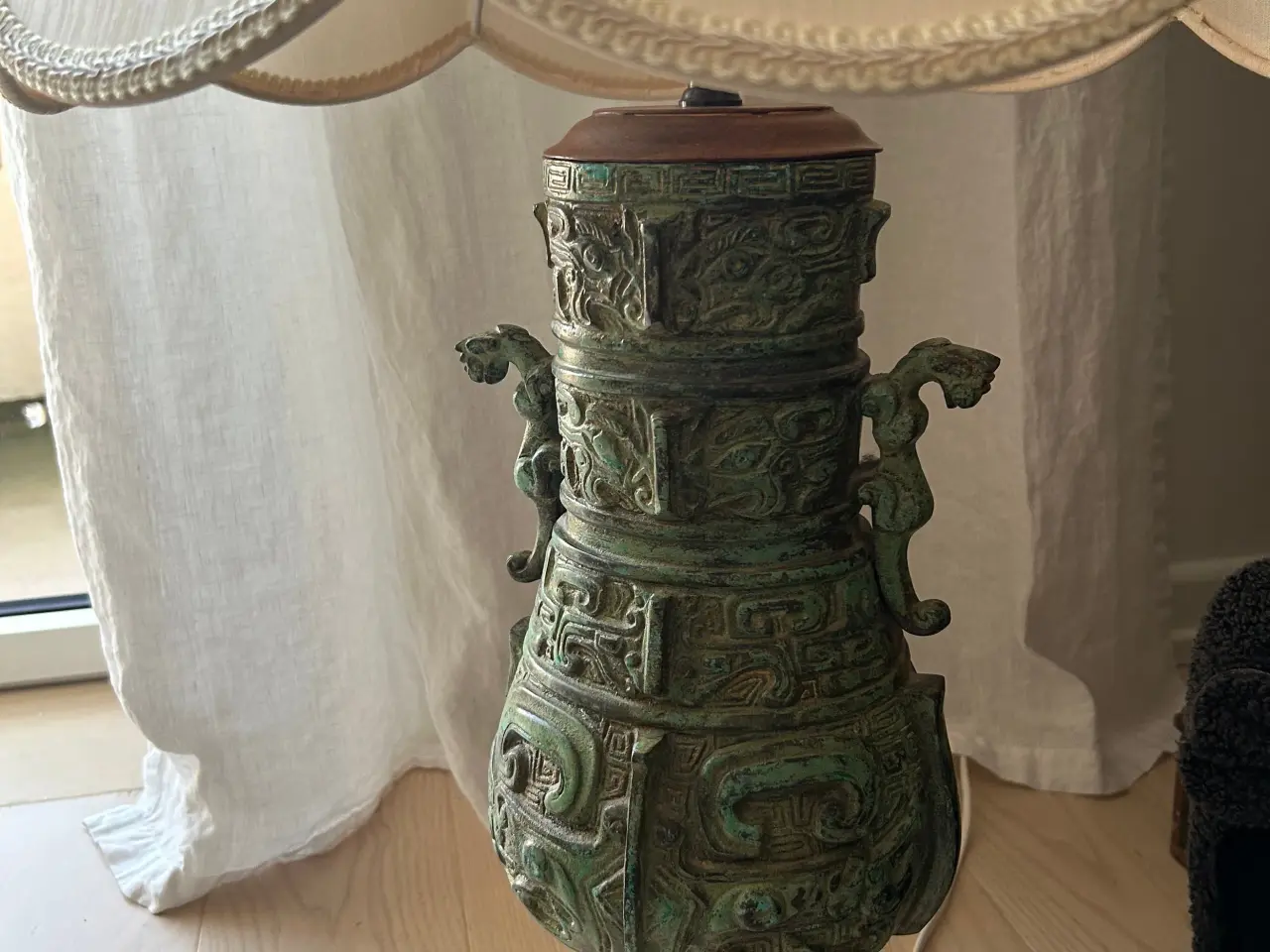 Billede 2 - Orientalsk/kinesisk lampe. NEDSAT