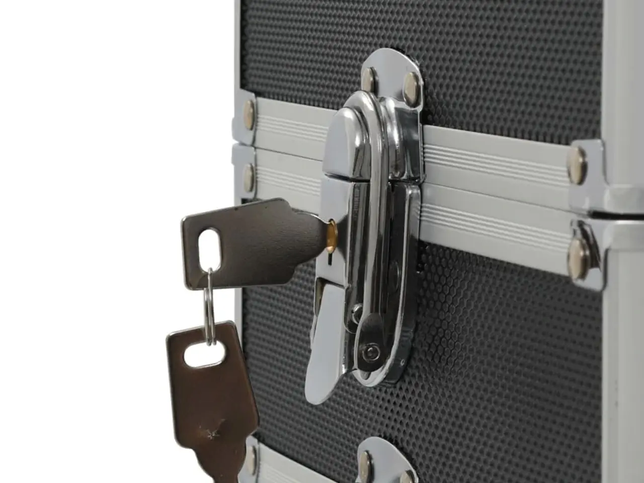 Billede 9 - Makeupkuffert i aluminium - sort trolley med 4 niveauer