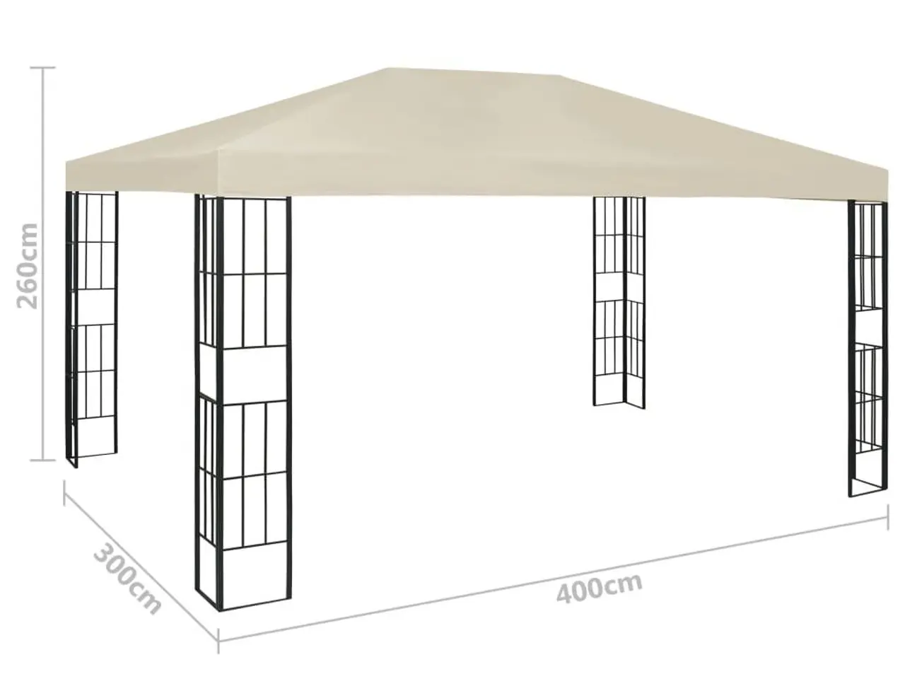Billede 7 - Pavillon 3x4 m cremefarvet