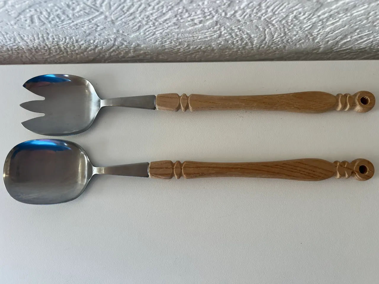 Billede 1 - Retro Salatbestik m/Træskaft (21 Cm. Langt)