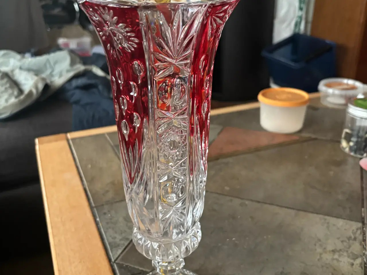 Billede 1 - Stor flot krystal vase