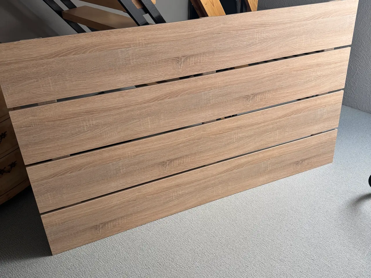 Billede 1 - Sengegavl i eg finer