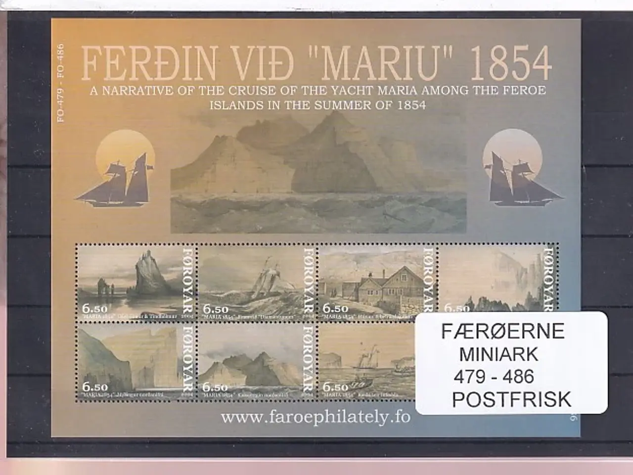 Billede 1 - Færøerne - 1 Miniark 479 - 486 - Postfrisk