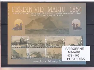 Færøerne - 1 Miniark 479 - 486 - Postfrisk