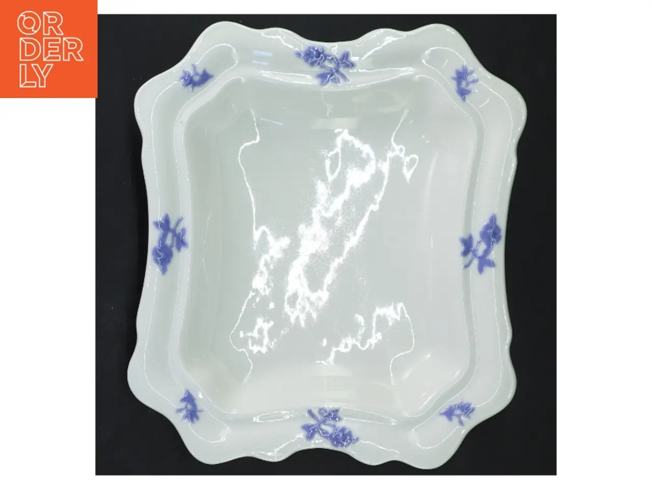 Billede 2 - Gustavberg Blå Blom skål (str. 23x20x4 cm)