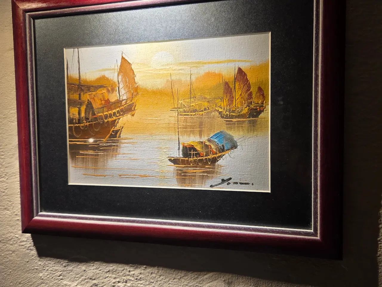 Billede 2 - Asiatisk flot retro havnemotiv