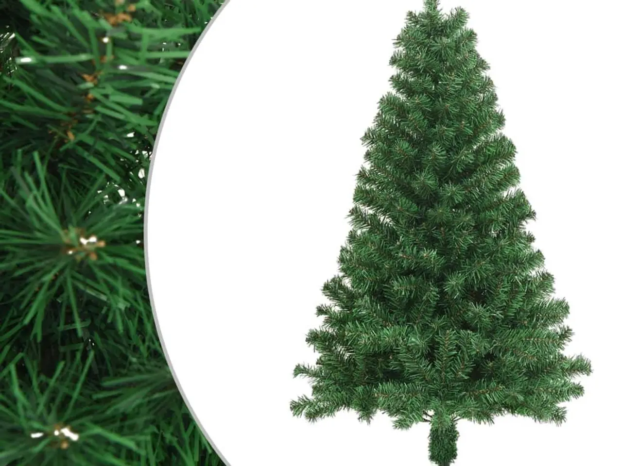 Billede 1 - Kunstigt juletræ med tykke grene 120 cm - grøn