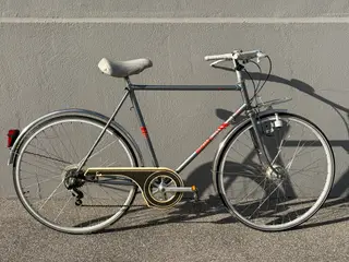 Grå Hercules retro herrecykel, med 5 udvendige gea
