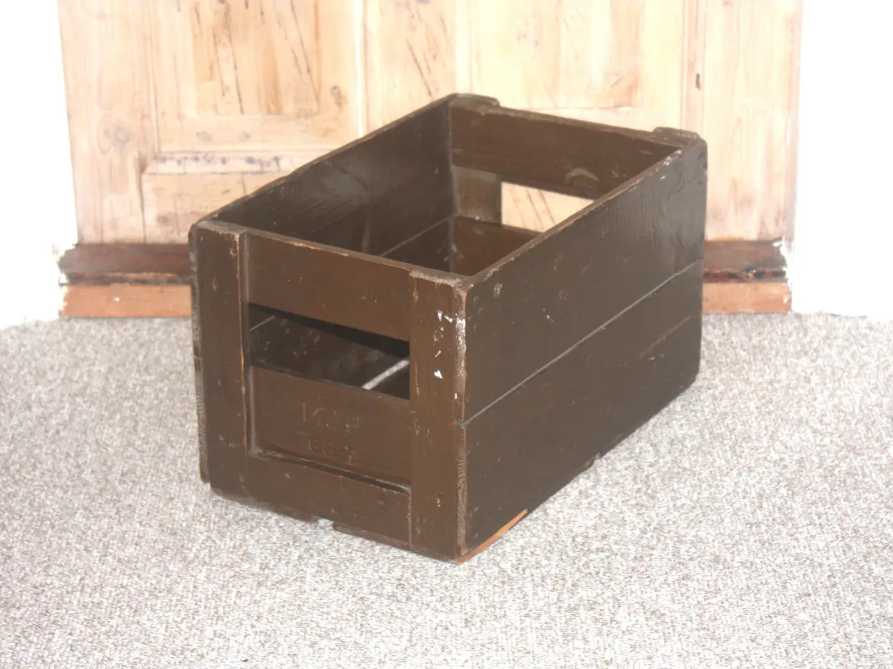 Billede 1 - Ølkasse træ trækasse opbevaring kasse 43 cm x 28 c