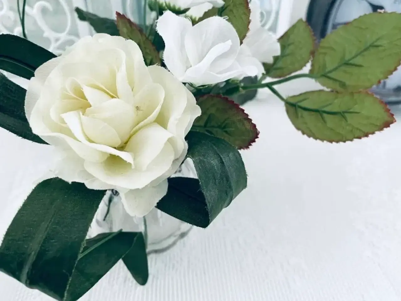 Billede 3 - Kunstig blomster på stilk til dekoration og hobby
