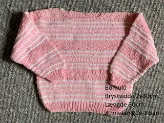 Hjemmestrik - bluse - ubrugt - str. 1 - 1½ år