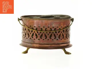Antik kobber varmer (str. 11x12x16 cm)