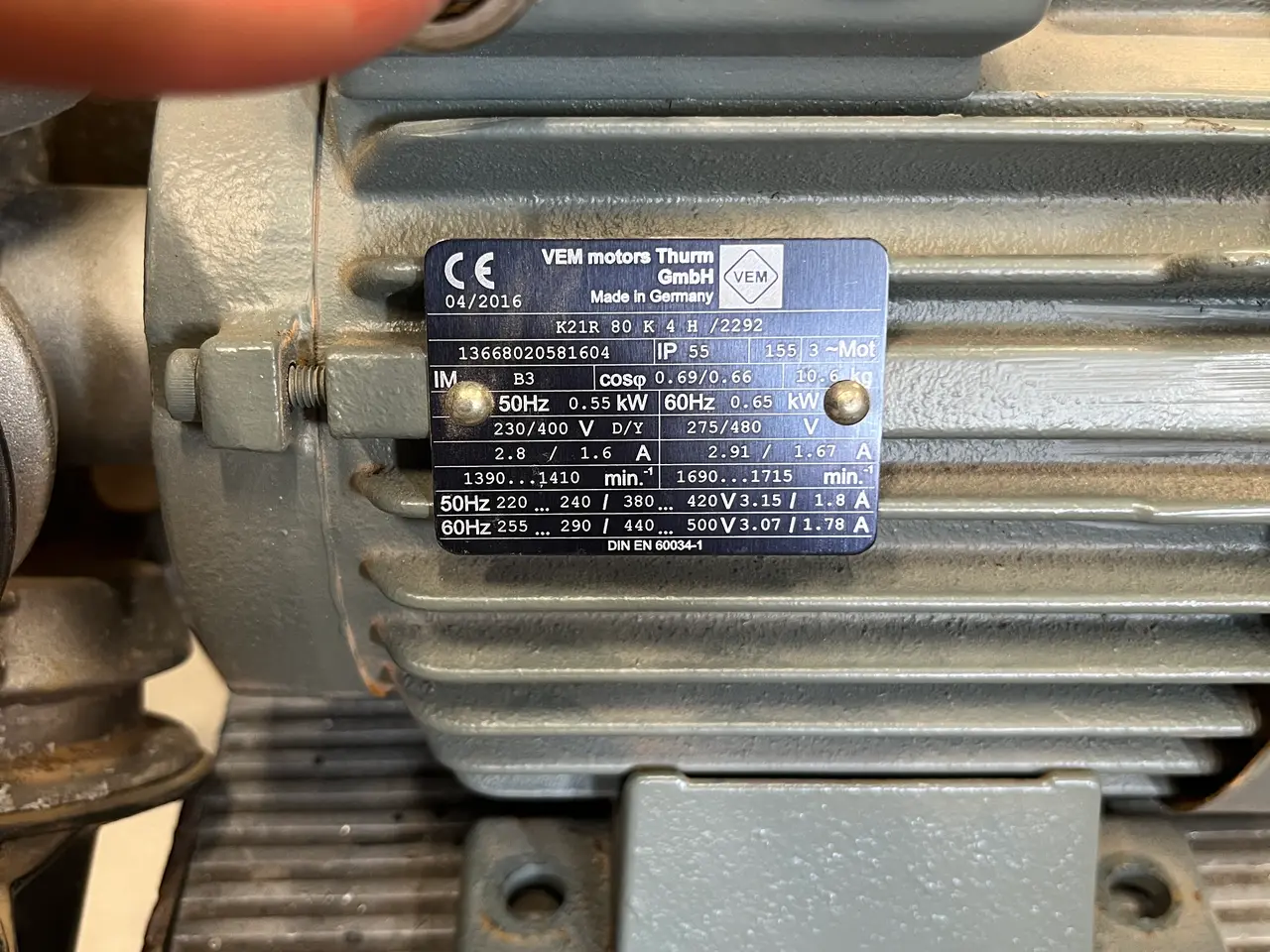 Billede 2 - 0,65 kW. motor.