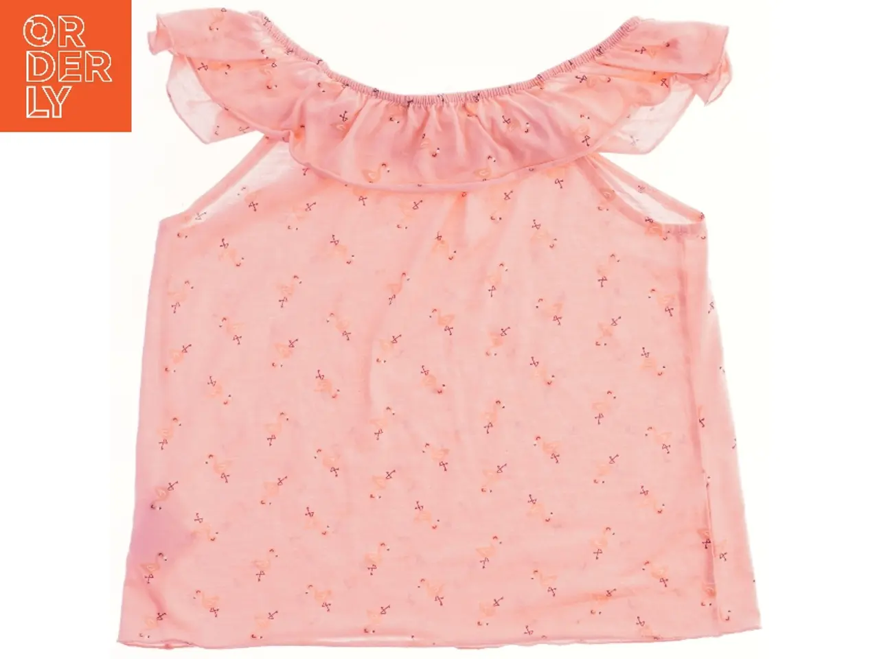 Billede 1 - Pigetop med flamingoprint fra H&M (str. 122)