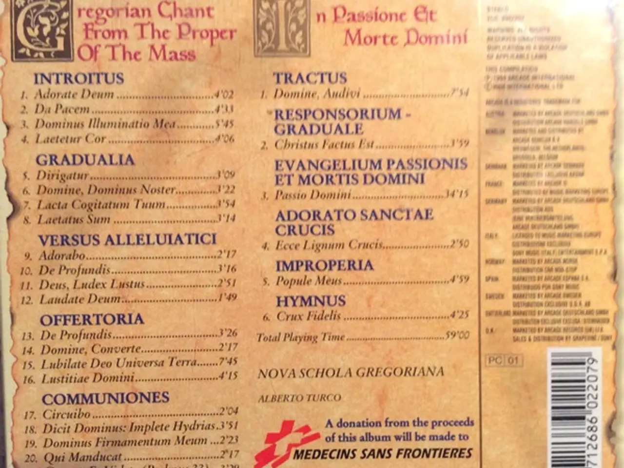 Billede 2 - Nova Schola Gregoriana, Alberto Turco – Musica Gre