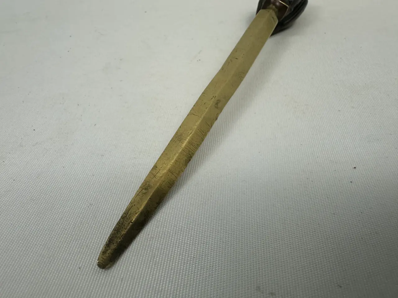 Billede 4 - Vintage brevåbner / brevkniv i messing m. ugle