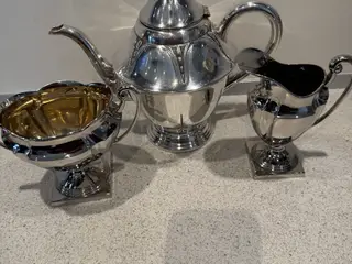 Kaffesæt i 3 dele Sølvplet