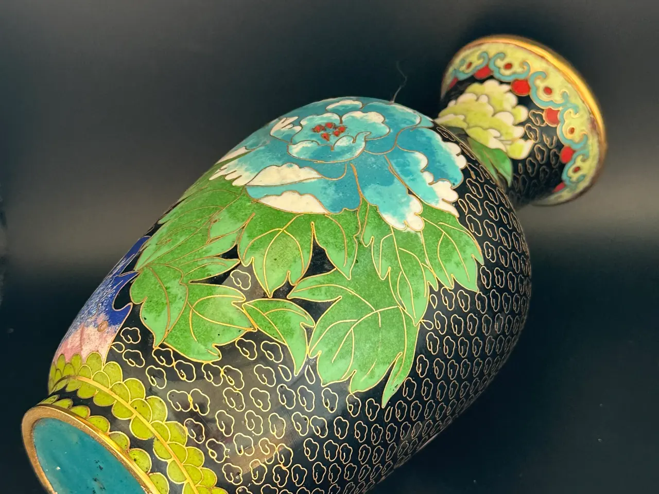 Billede 4 - CLOISONNE vase H 21 cm sælges