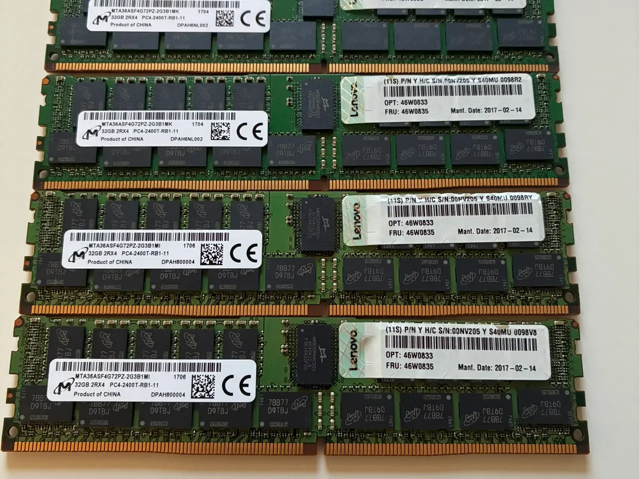 Billede 1 - Micron 4 × 32 GB RAM (128 GB)