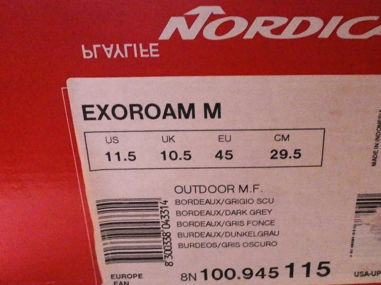 Billede 5 - NY NORDICA sneakers ruskind, str 45 grå/rød