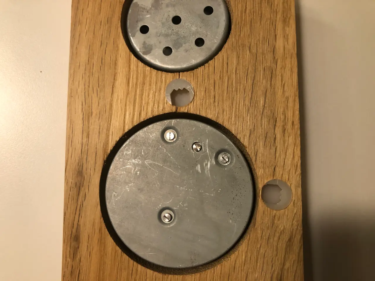 Billede 7 - Egetræs plade med barometer, termometer og hygrome