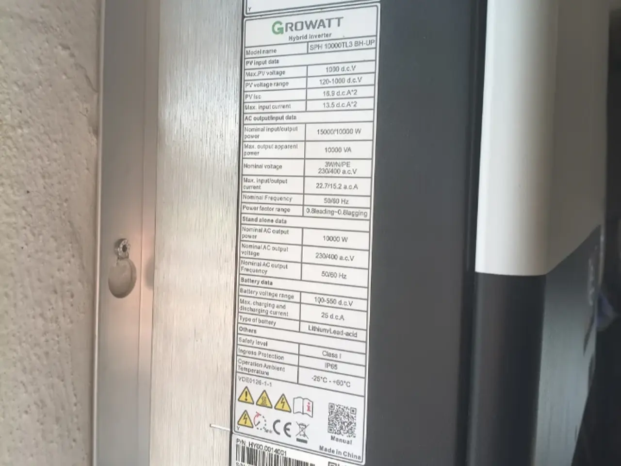 Billede 2 - Komplet Growatt Solcelleanlæg:10kW Hybrid-inverter