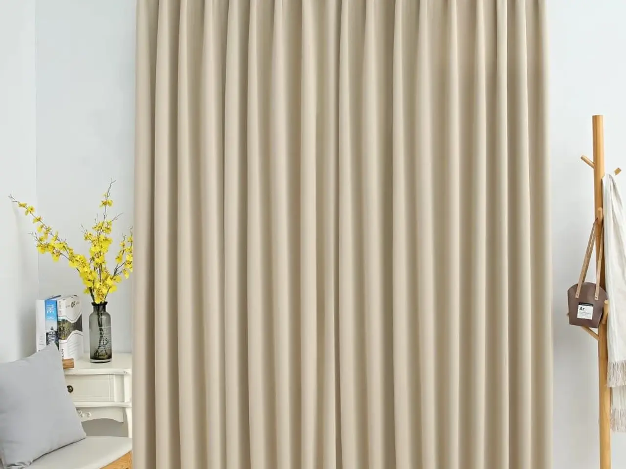 Billede 1 - Mørklægningsgardin med kroge 290 × 245 cm - beige