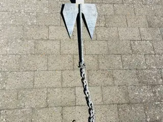 8 Kgs anker med 1 m rustfri kæde