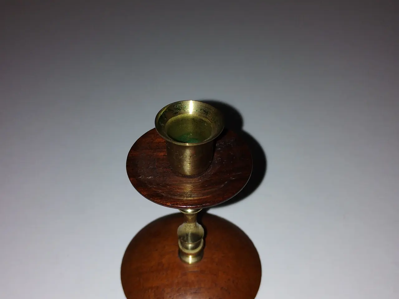 Billede 2 - Palisander/messing lysestage