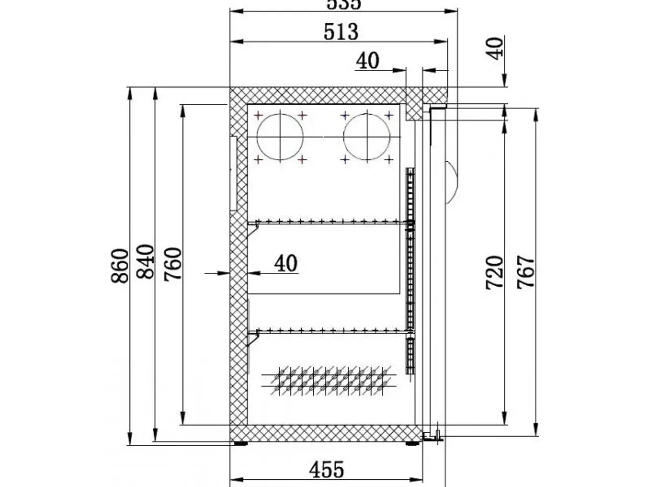 Billede 2 - Sort Bar-Køler – 2 Døre & Rustfrit Interiør – 350L