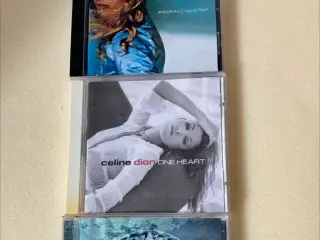 CD Madonna, Celine Dion mm 3 stk, sælges samlet