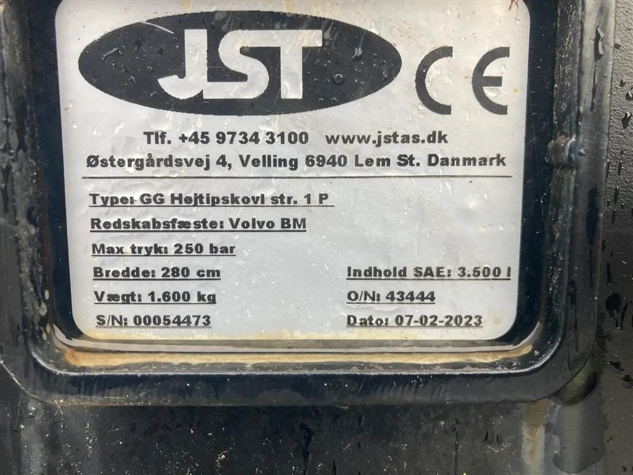 Billede 13 - JST Højtipskovl str.1  280 cm bred monteret med BM Fæste