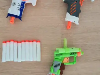 NERF pistoler 3 stk