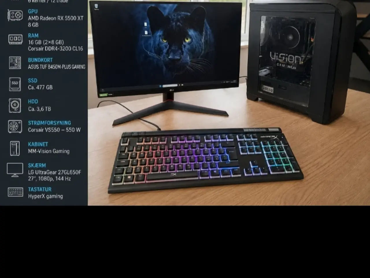 Billede 1 - God midrange Gamingcomputer fra 2020