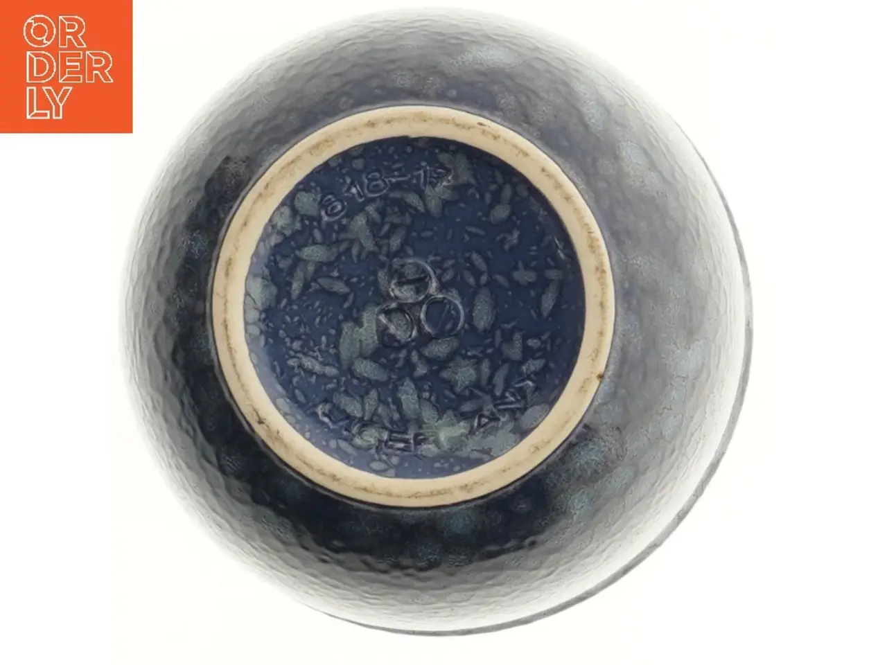 Billede 3 - Blå vase, keramisk (str. Ø 17,5 cm længde 15 cm)