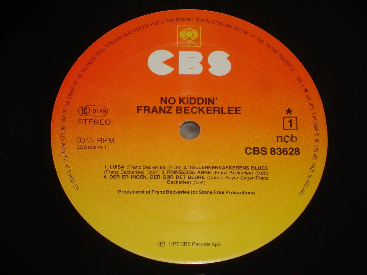 Billede 7 - (Sender gerne)Franz Beckerlee – No Kiddin(Gasolin)