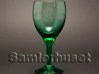 Kirsten Pil Hvidvinsglas, grøn. H:130 mm.