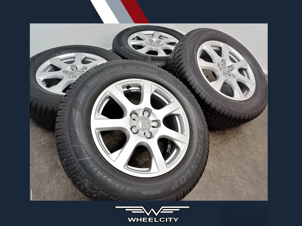 Billede 1 - 5x112 17" ET37 nav 66,6ø AUDI vintersæt