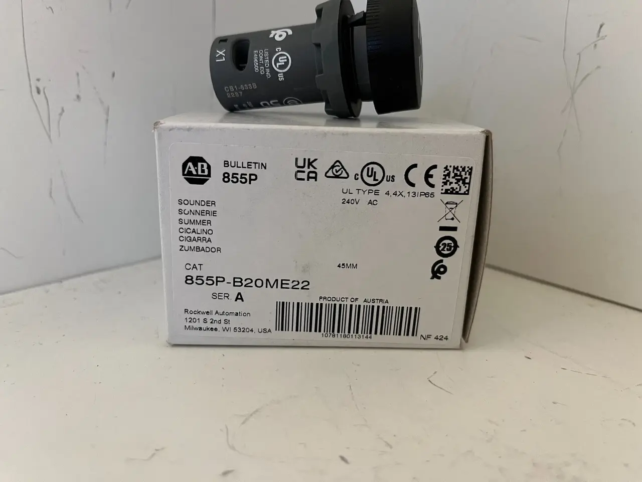 Billede 3 - Allen-Bradley 855P-B20ME22 Panel Mount Sounder AC