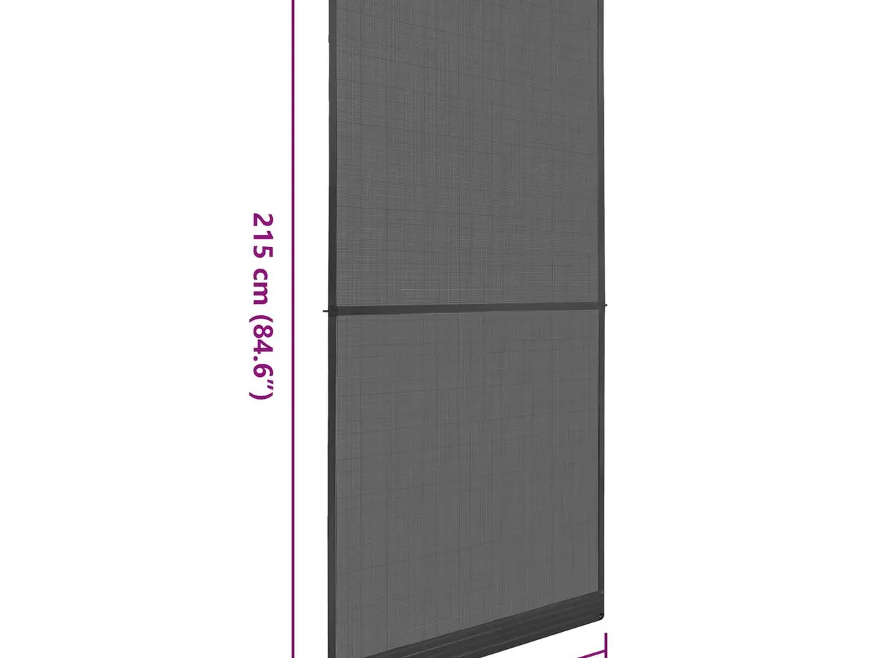 Billede 9 - Svingbart insektnet Anthracit og sort 100 x 215 cm