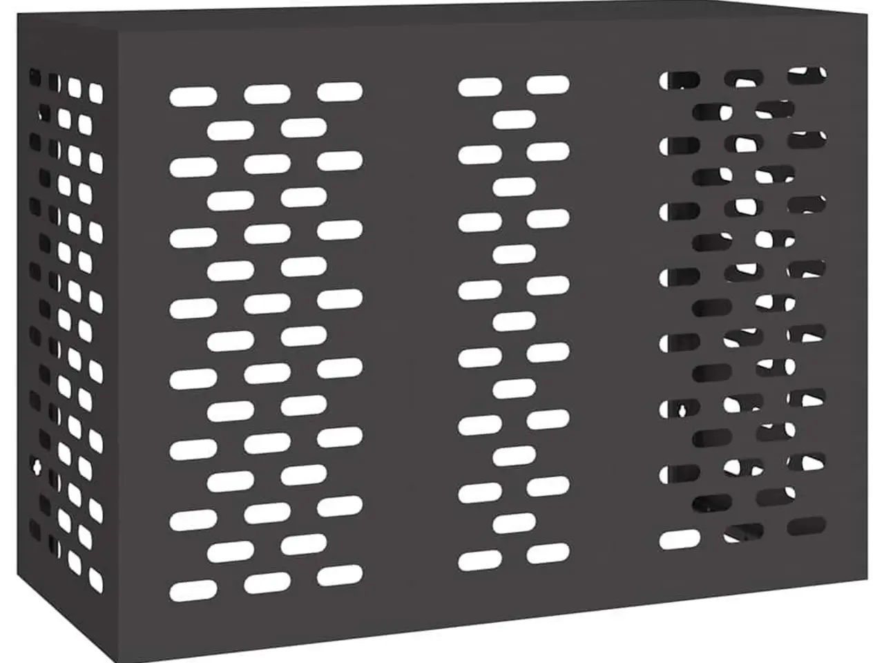 Billede 2 - Aircondition-cover i stål - sort 110 × 50 × 80 cm