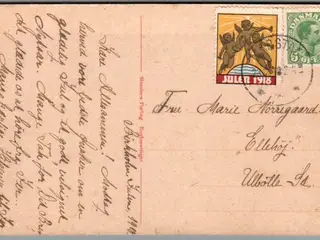 Julemærke 1918 på Postkort