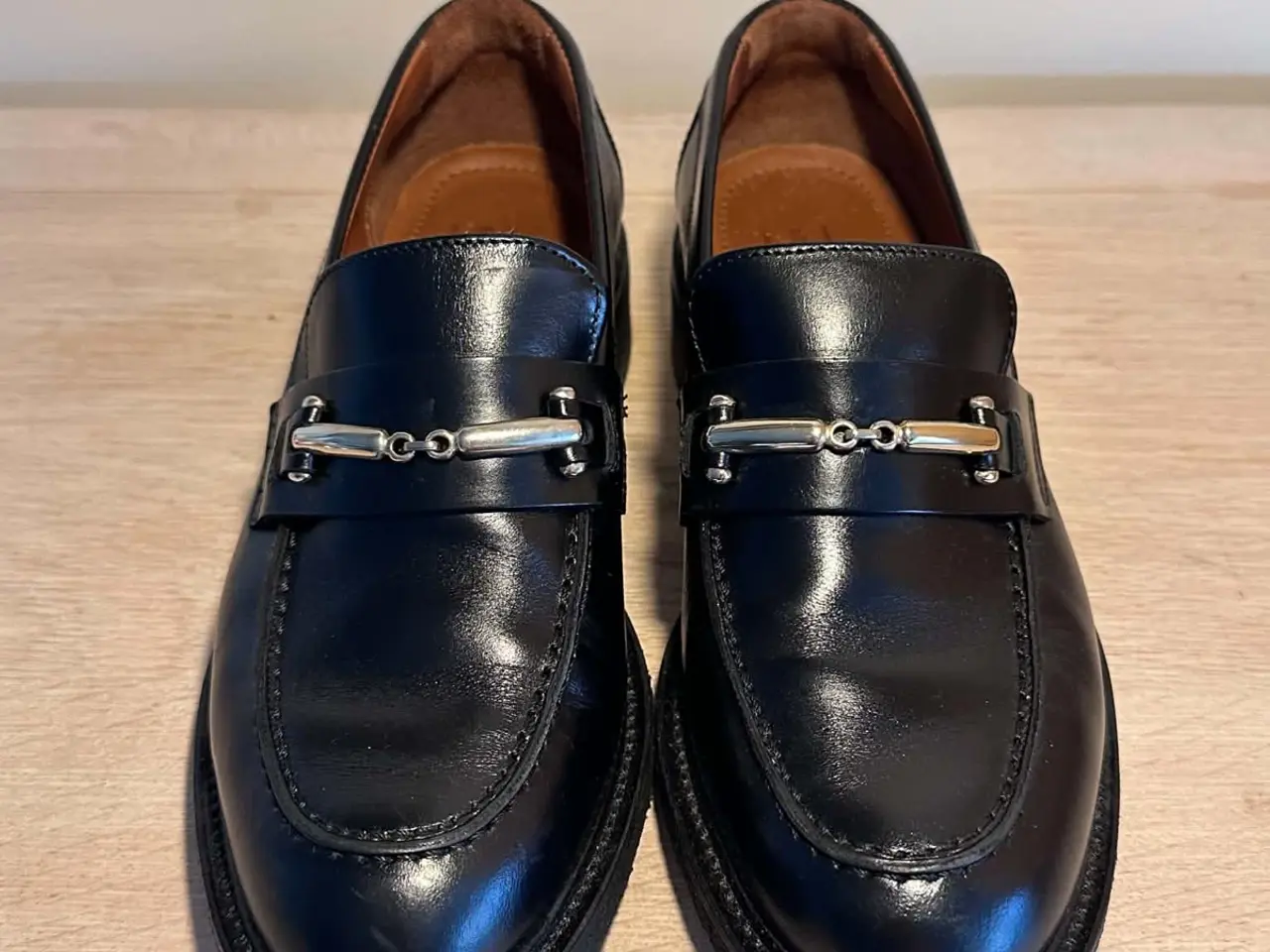 Billede 1 - Billi Bi sorte loafers i læder str 38.