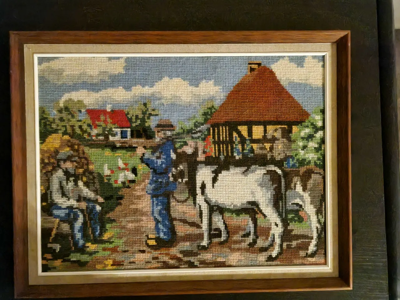 Billede 3 - Broderi billeder I rammer.