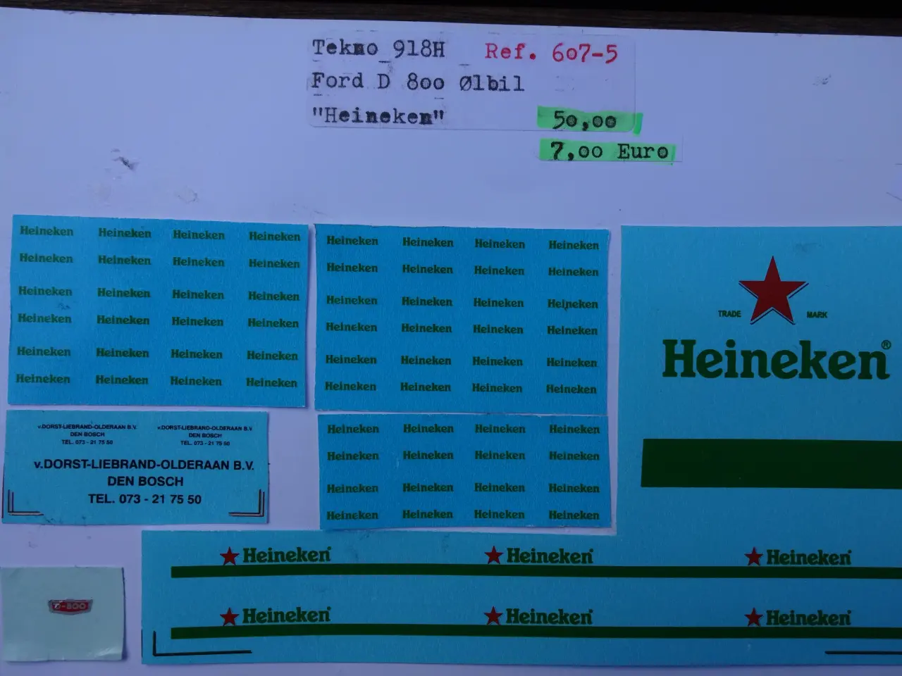 Billede 1 - Decalsæt "Heineken" fra Tekno værkstedet