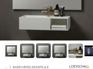 Spejl m/LED og fingertouch - NYT!